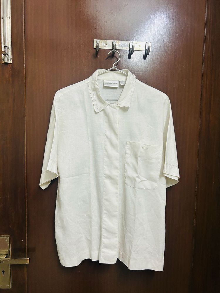 Vintage Style White Blouse