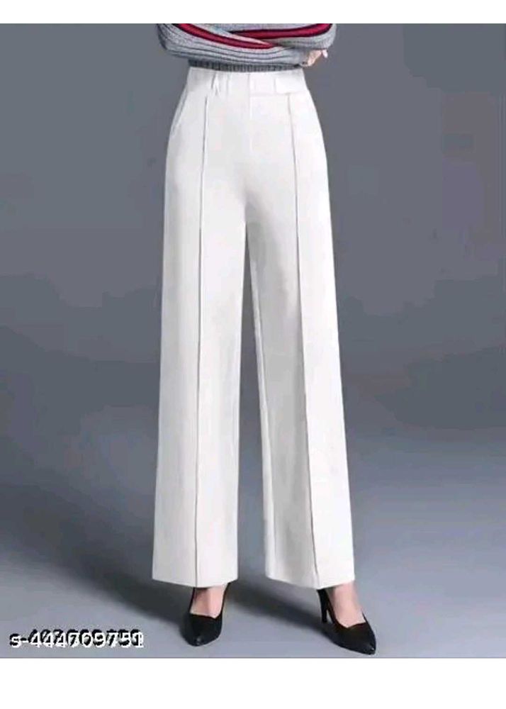 Elegant White Wide-Leg Trousers