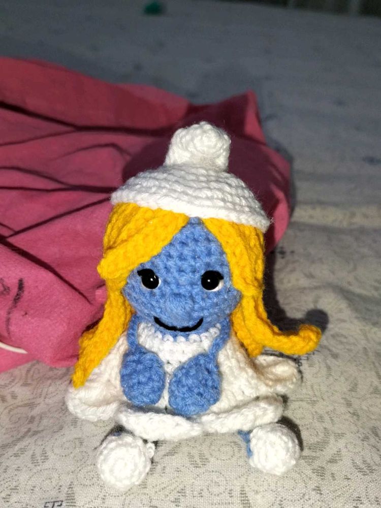Smurfette Crochet Doll