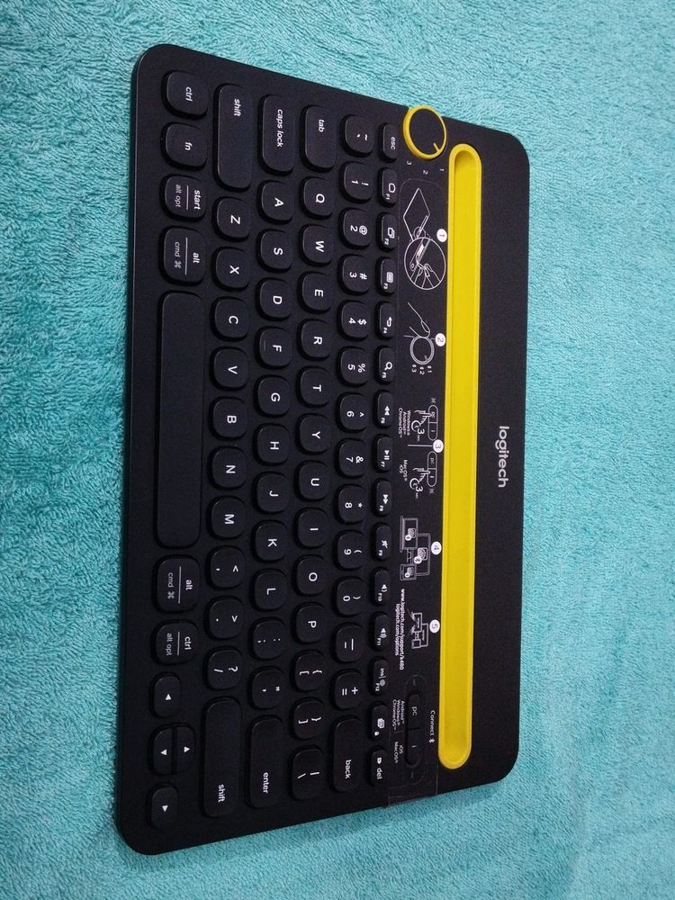 Logitech K480 Wireless Multi-Device Keyboard For Windows, Macos, Ipados, Android Or Chrome Os, Bluetooth, Compact, Compatible With Pc, Mac, Laptop, Smartphone, Tablet - Black