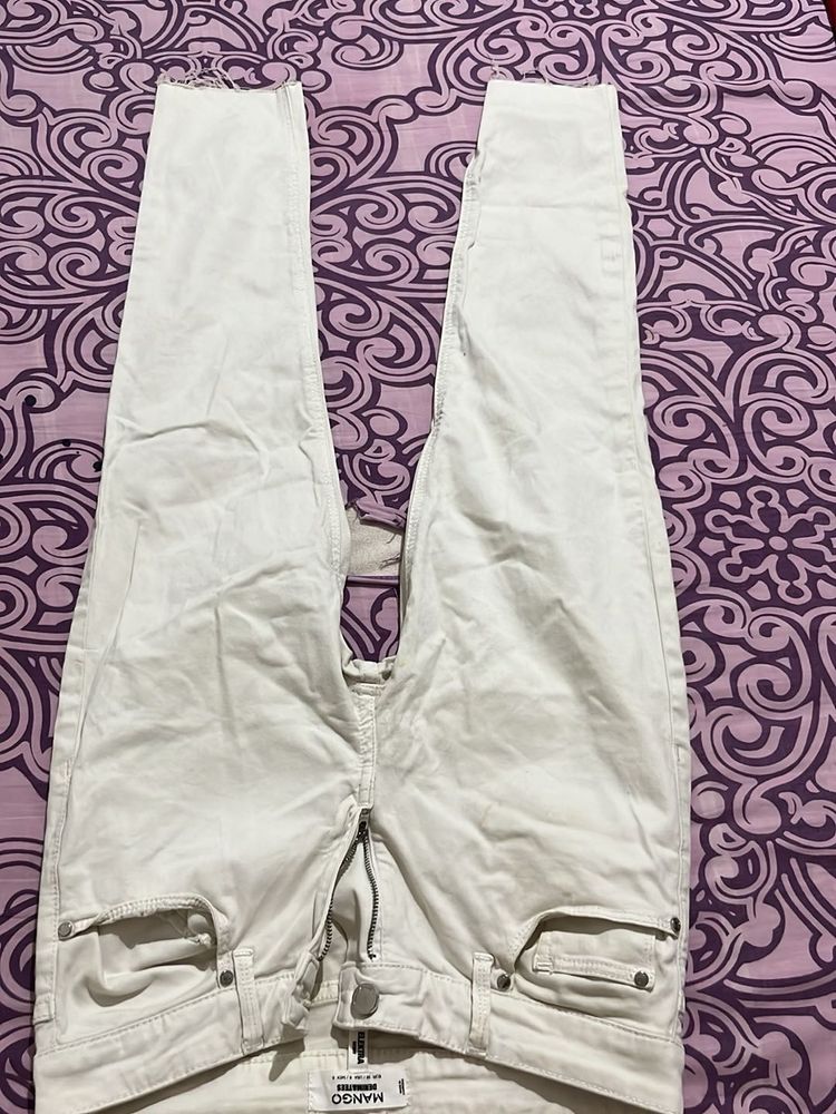 Mango White Jeans