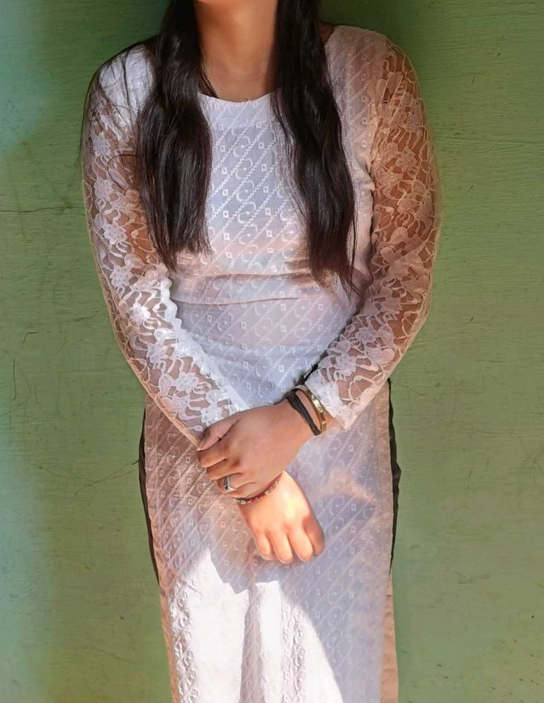 White Lace Kurta