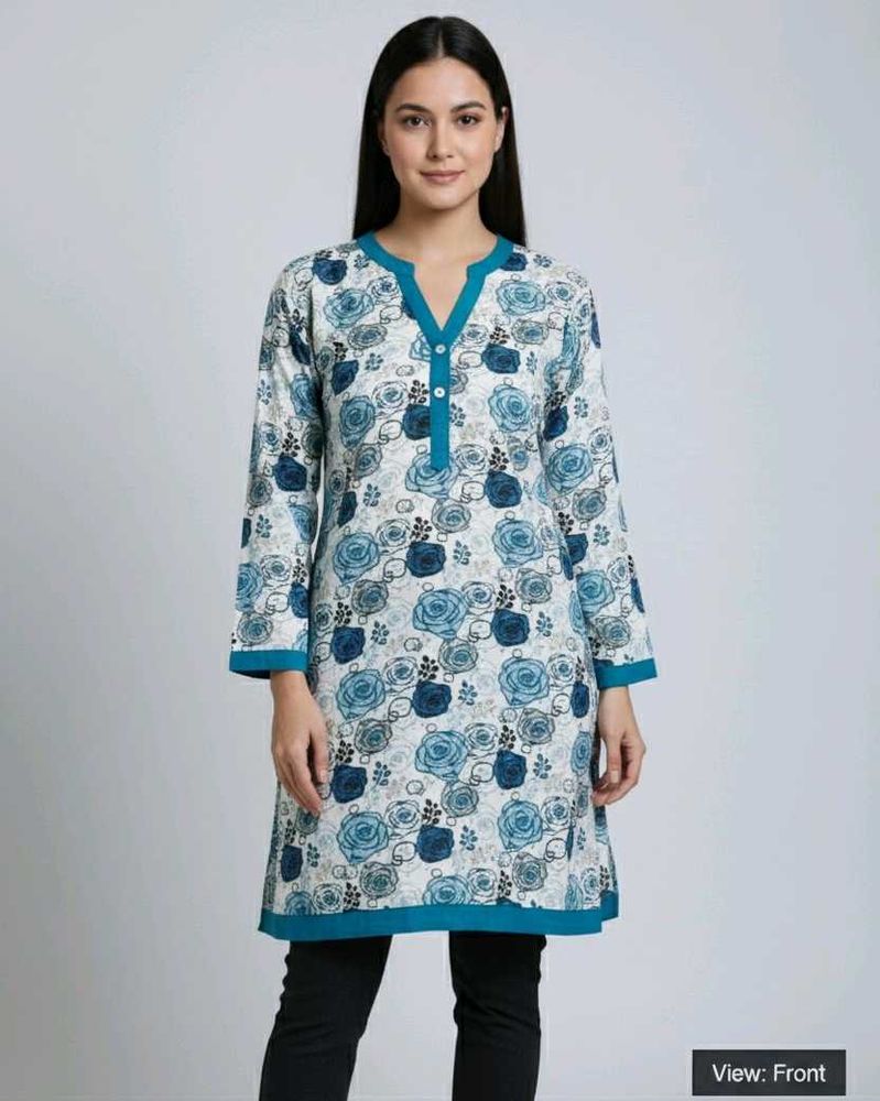 New Floral Print Kurta