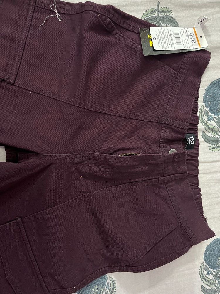 Burgundy Cargo Pants