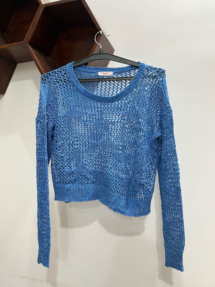Blue Knit Sweater