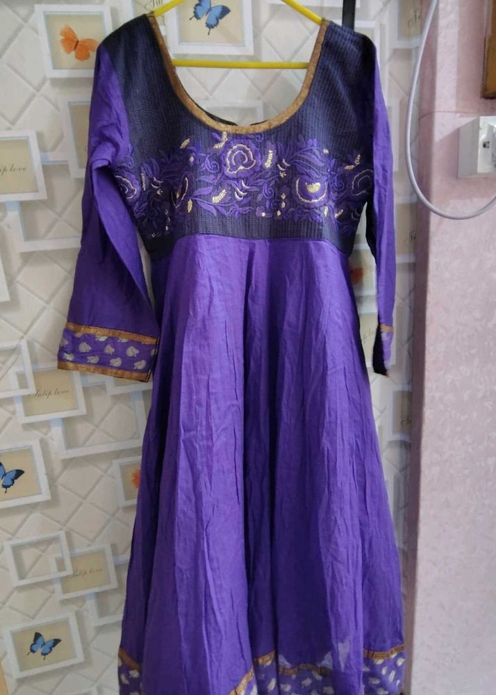 Purple Anarkali Top