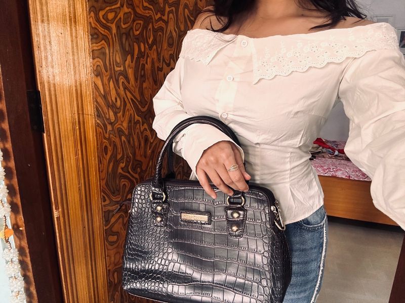 Never Used Lino Perros Faux Leather Handbag