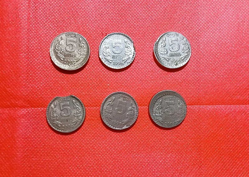 5 Rs Error Coins