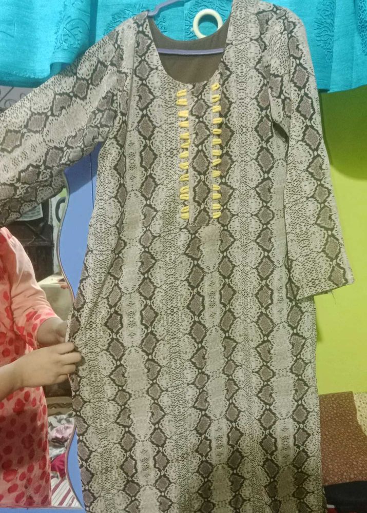 Snake Print Kurta