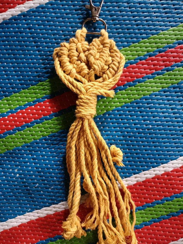 Macrame Keychain - Handmade Charm