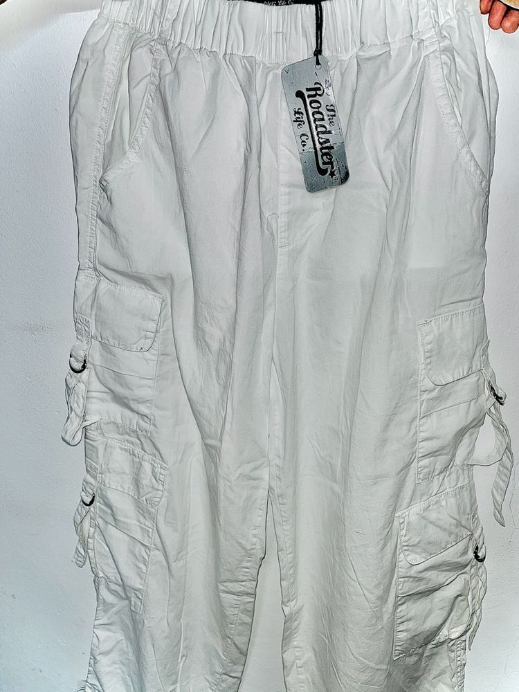 White Cargo Pants