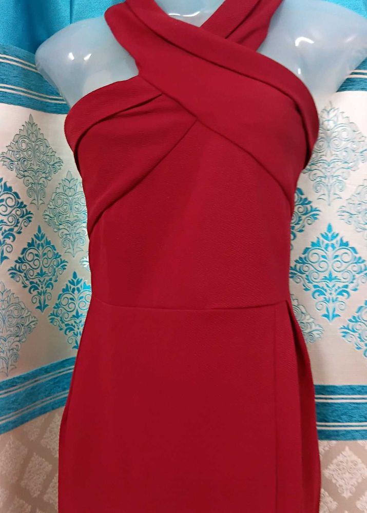 NEW Mehroon Red Bodycon Dress.SIZE 40 L