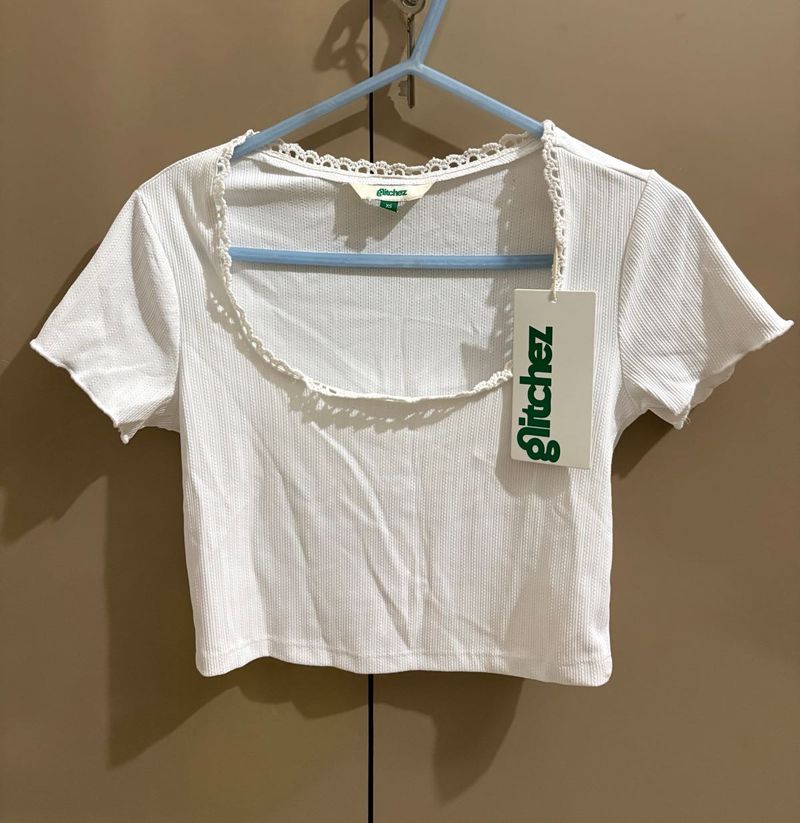 Cute White Crop Top