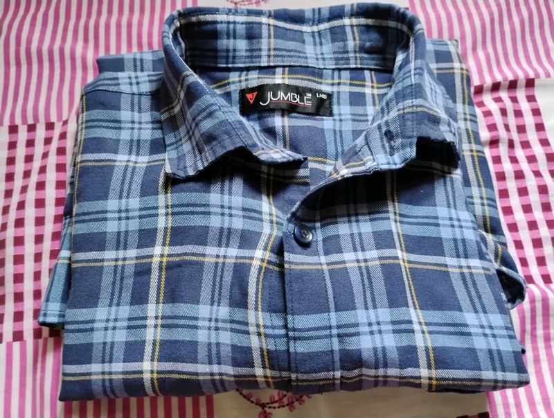 Jumble Blue Plaid Shirt