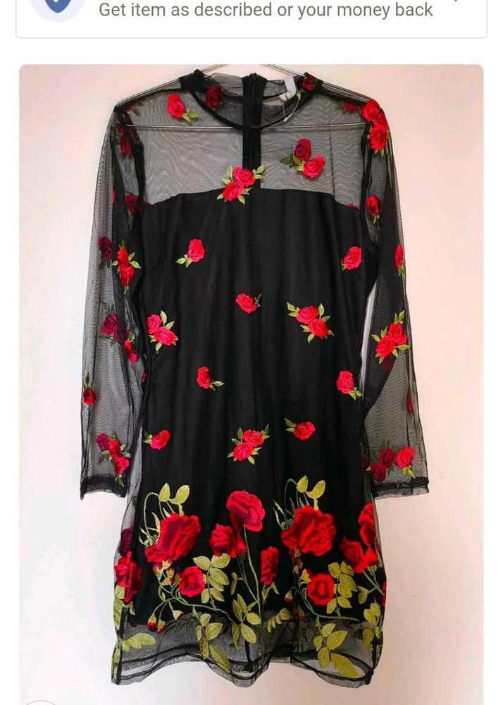 Black 🌹🖤 Roses Dress 👗