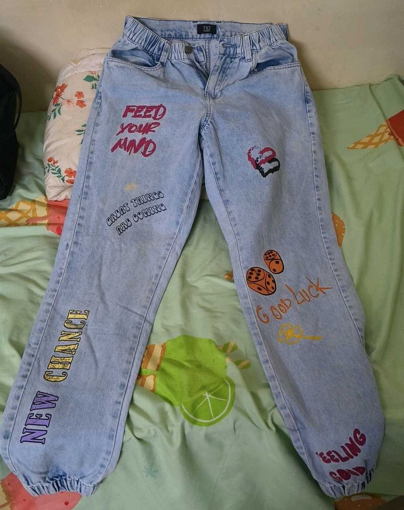 Painted Denim Jeans