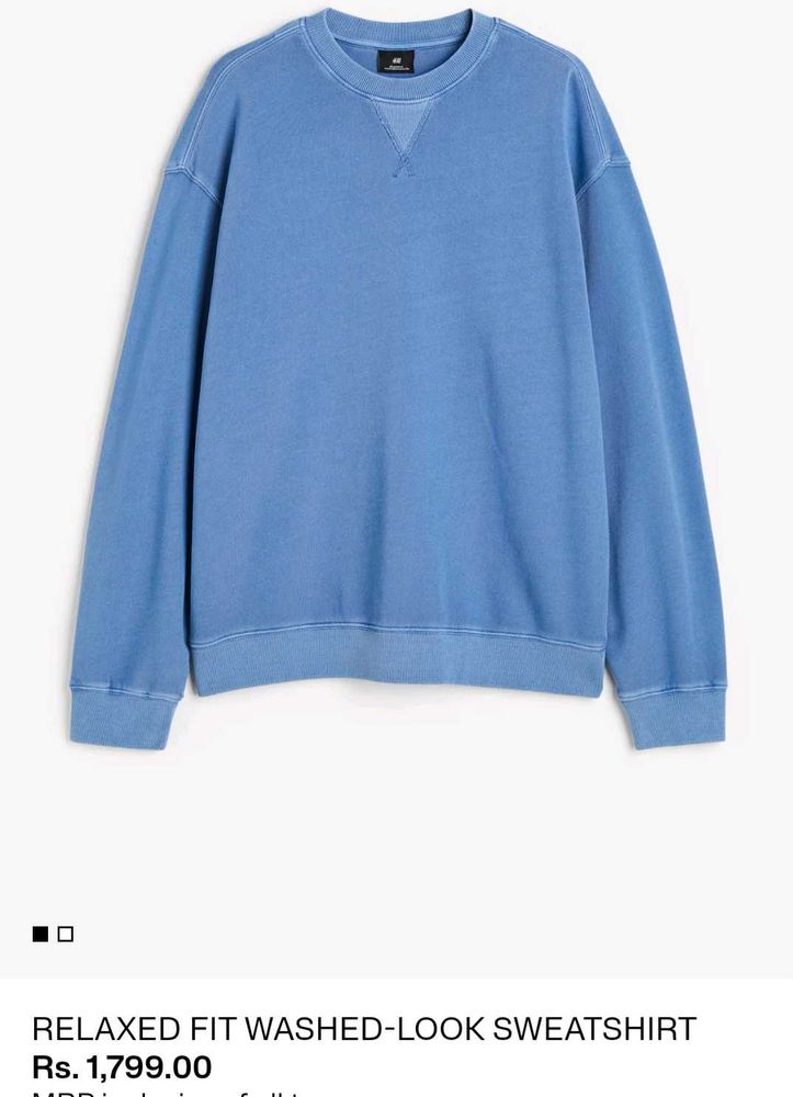 h&amp;m Blue Relaxed Fit Sweatshirt