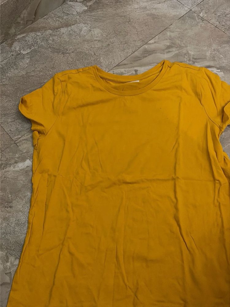 Yellow Casual T-Shirt