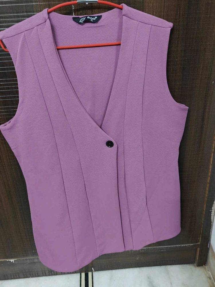 Chic Lavender Blazer With Trouser