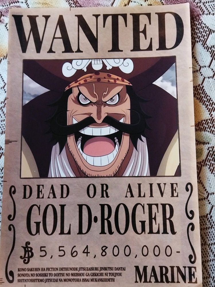 One Piece Gol D Roger Wanted Poster