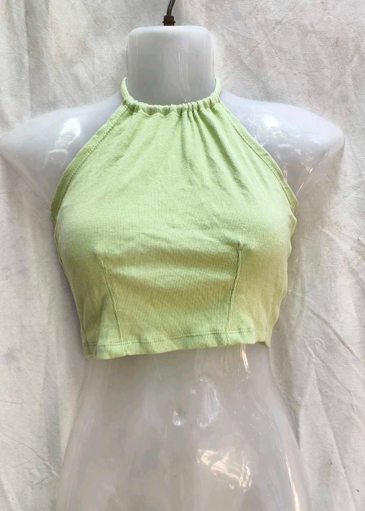 201611. Green Halter Top