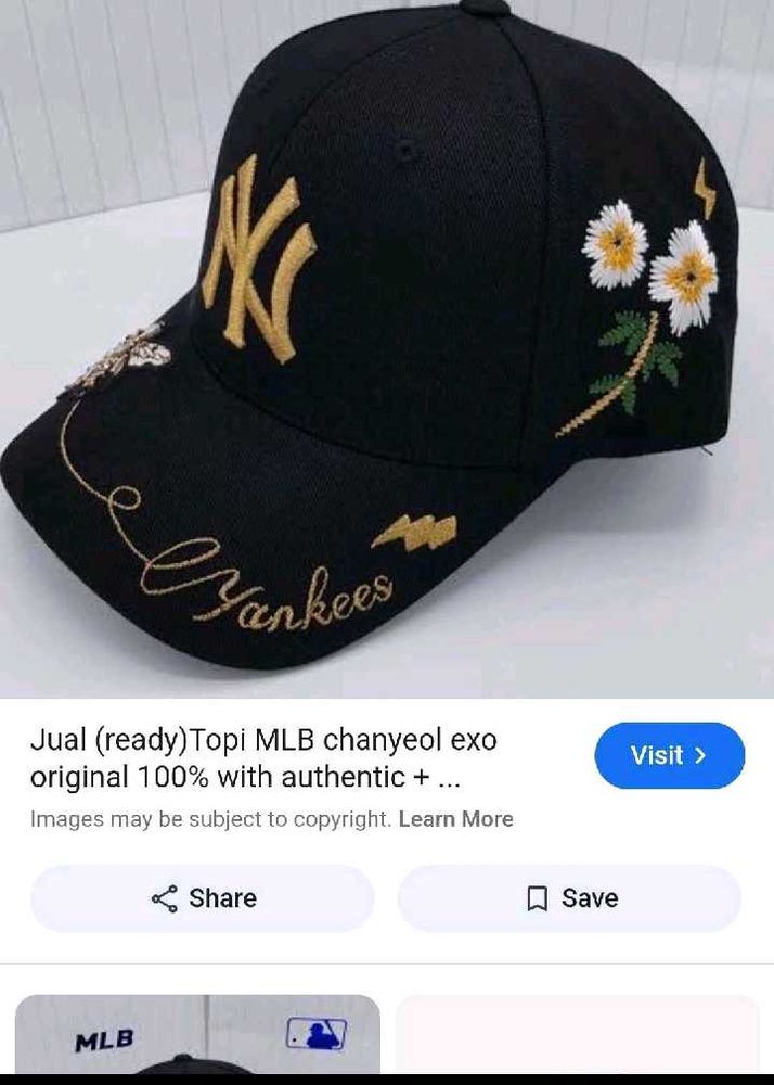 NY Yankees Floral Baseball Cap