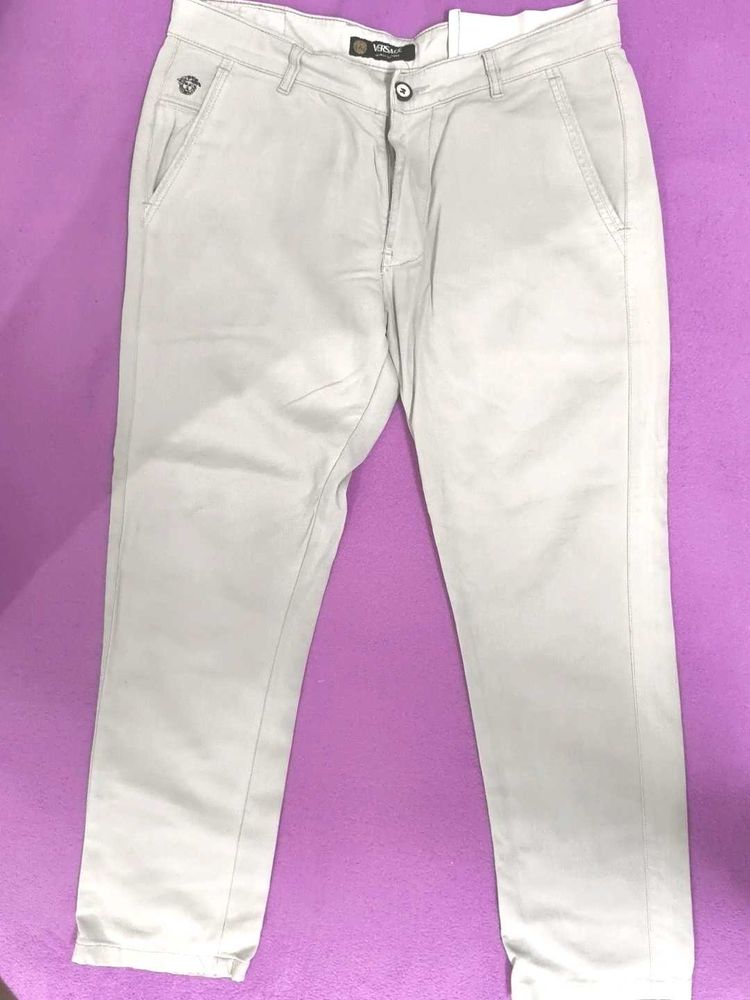 Casual Beige Men's Pants