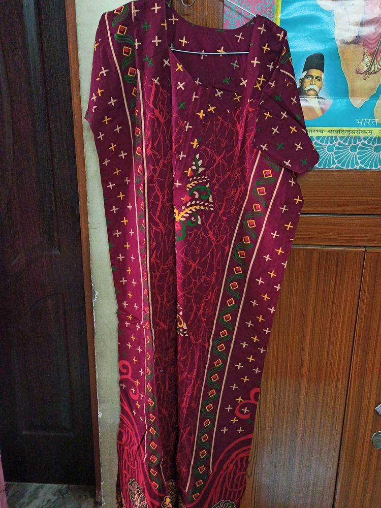 Sanganeri Print Maxi Gown