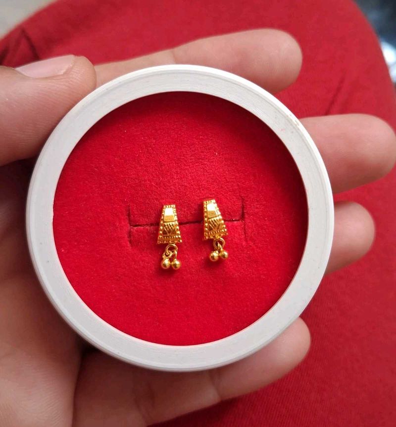 Golden Earrings 18crt