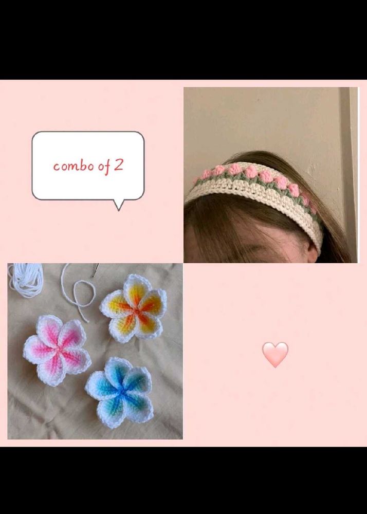 crochet hair accessories 🎀✨