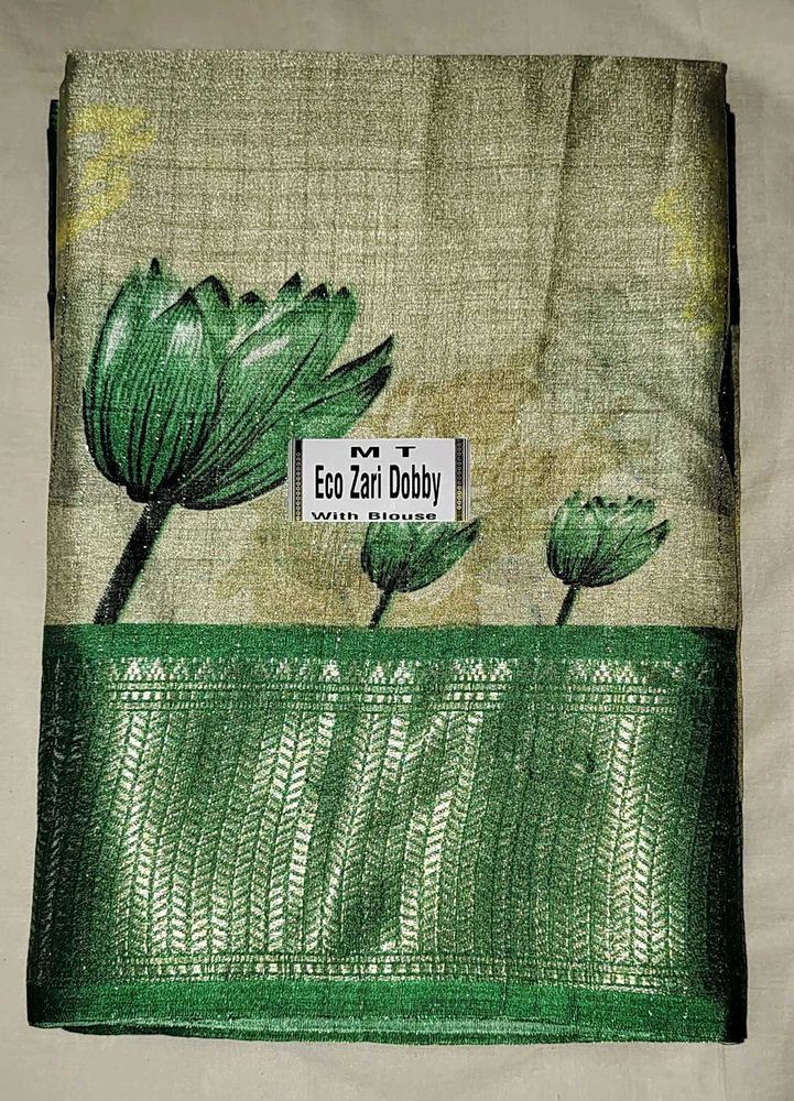 Elegant Green Floral Saree