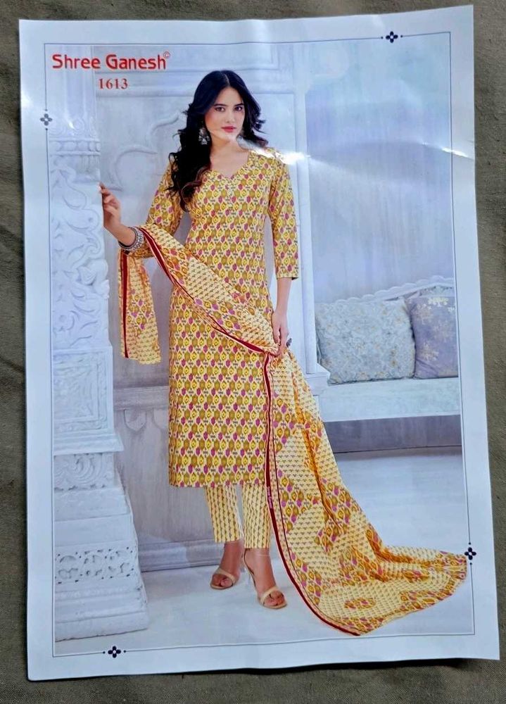 Three Ganesh Stright Kurthi Set