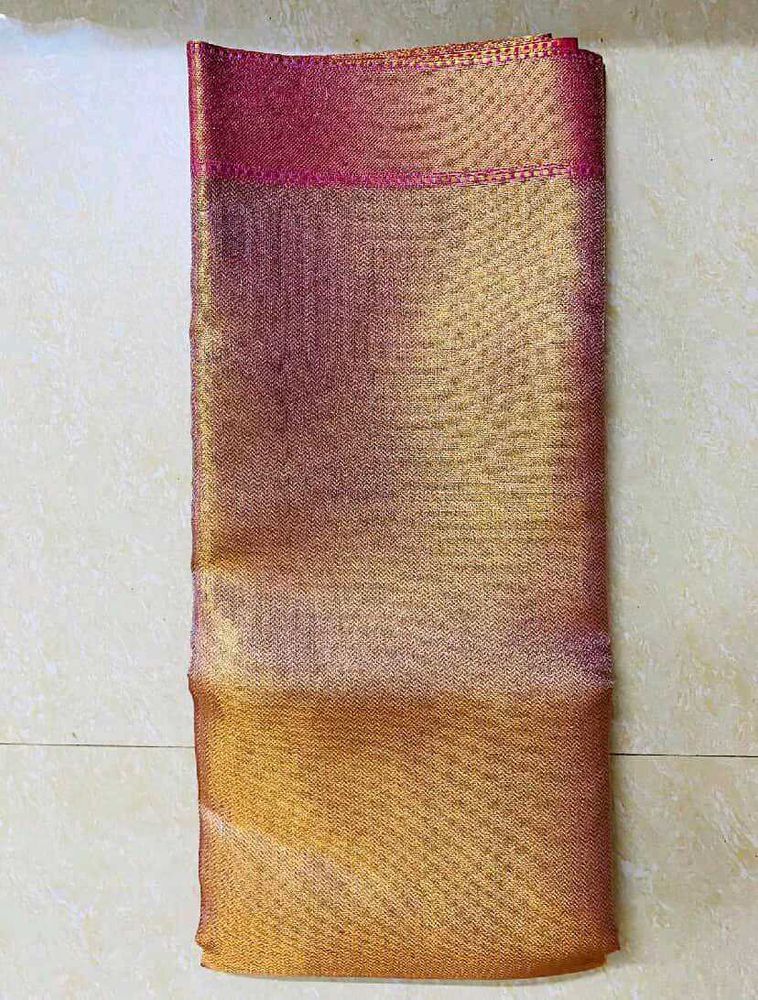💜Pink &amp; Gold Shimmer Saree💜