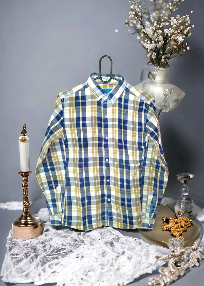 Blue Check Shirt - Full Sleeves