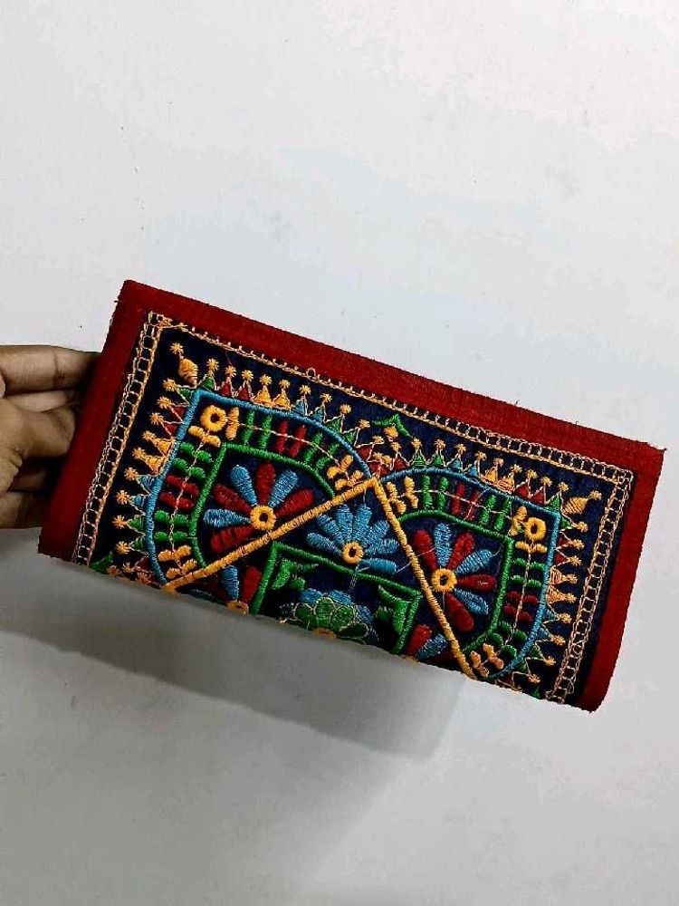 Embroidered Clutch