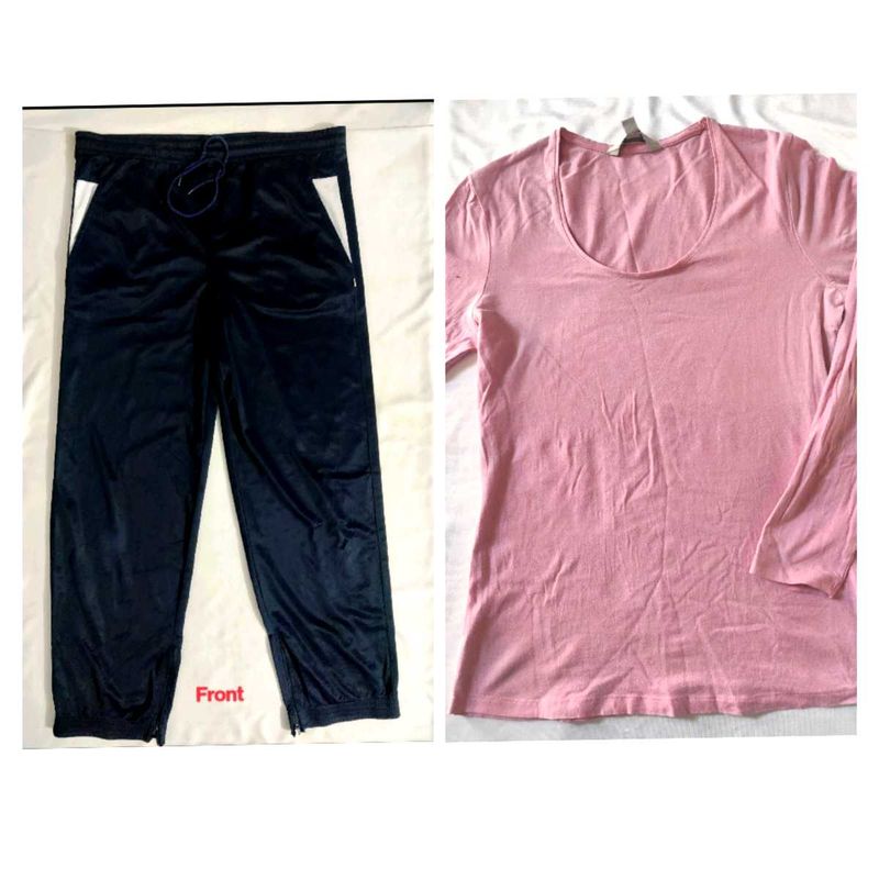 Bottomwear And Pink Top
