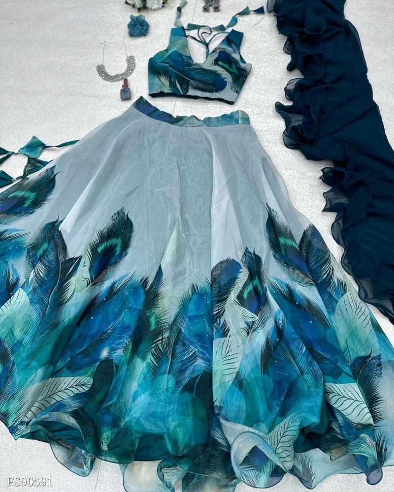 Organza Stylish Lehenga