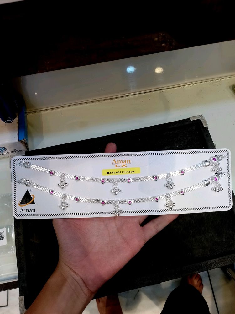 Pure Silver Fancy Payal (Wt: 58.280gm)