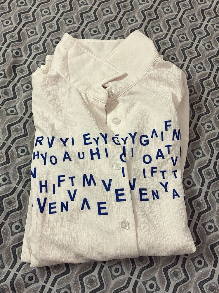 White Shirt with Print