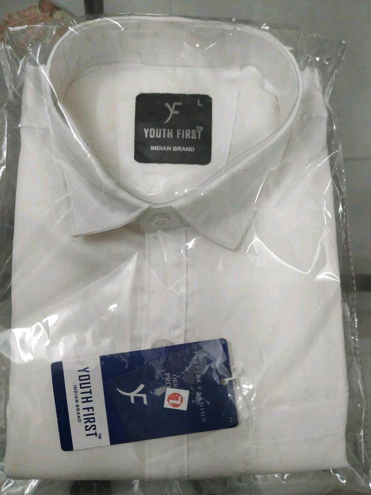 Mens Cotton White Shirt