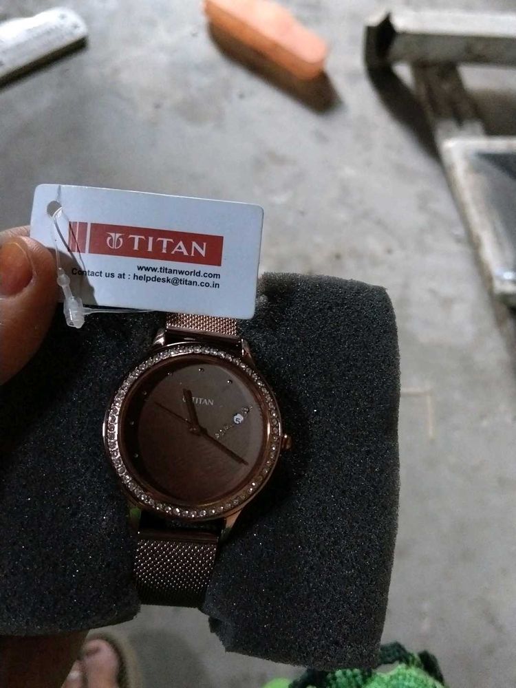 Titan Ladies Rose Gold Watch