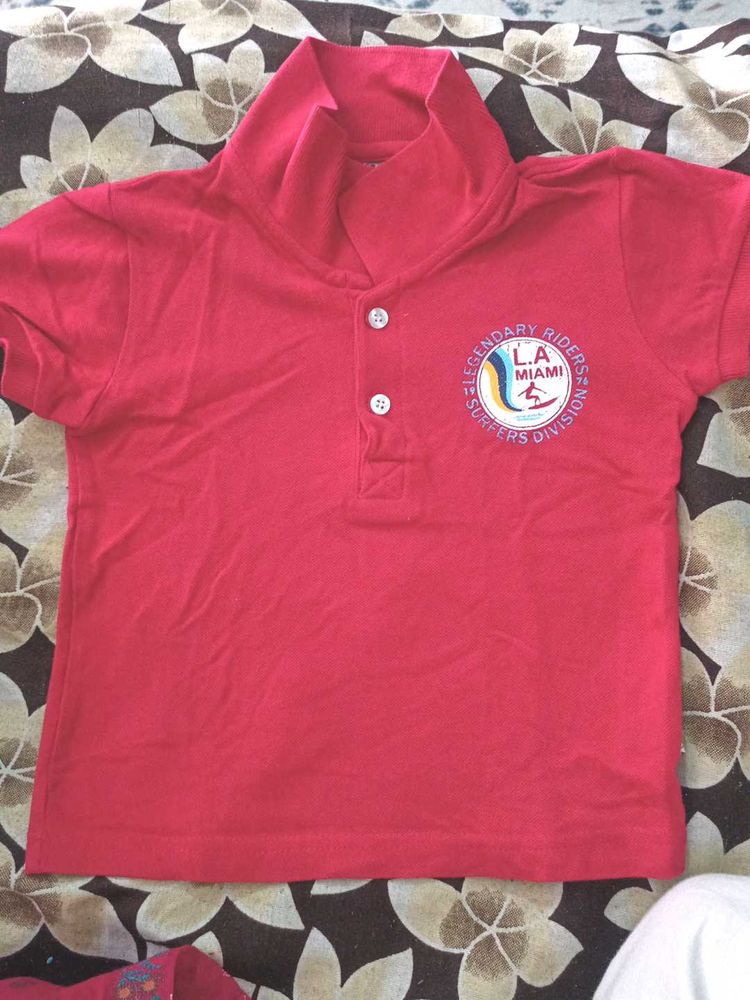 Red Polo Shirt - LA Miami Surfers