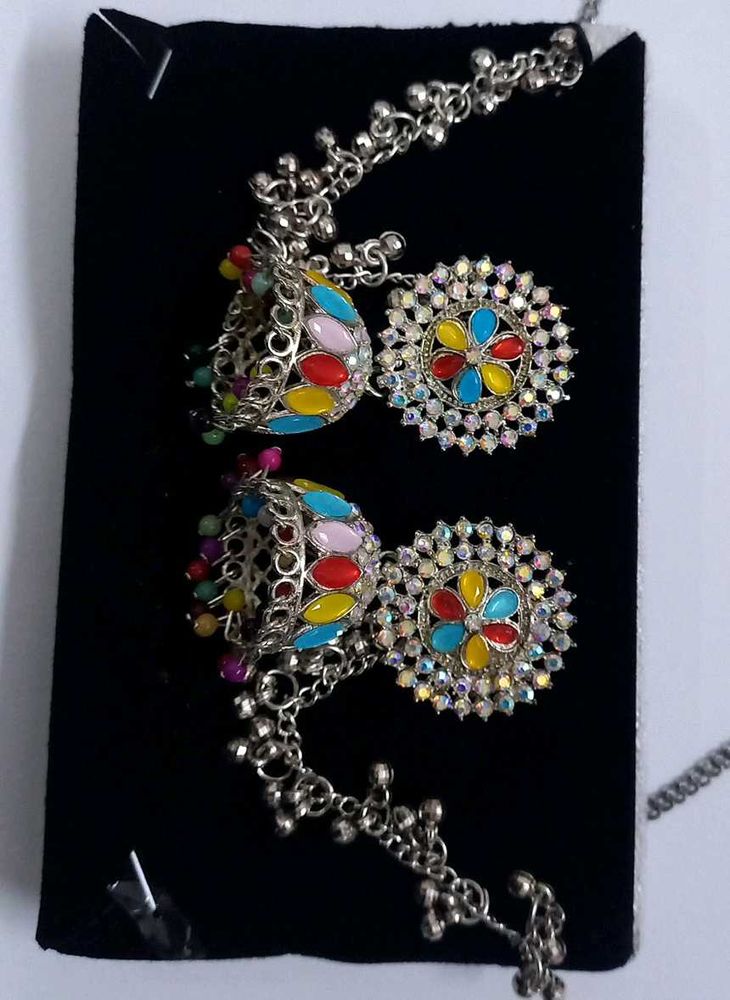 Colorful Jhumka Earrings