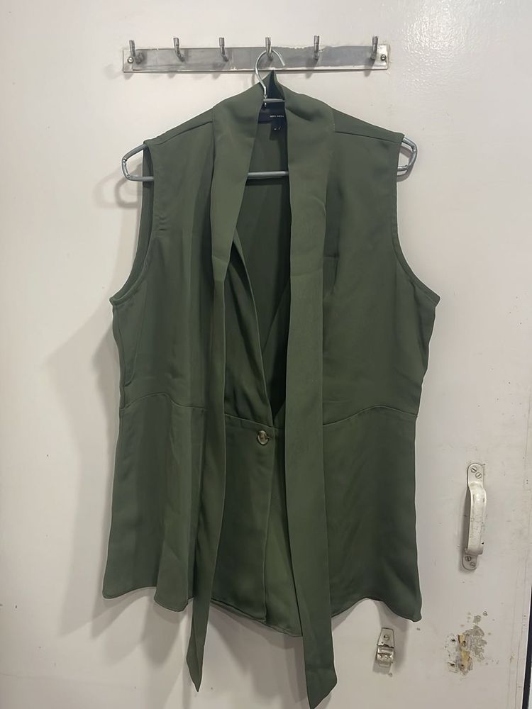 Olive Green Sleeveless Top