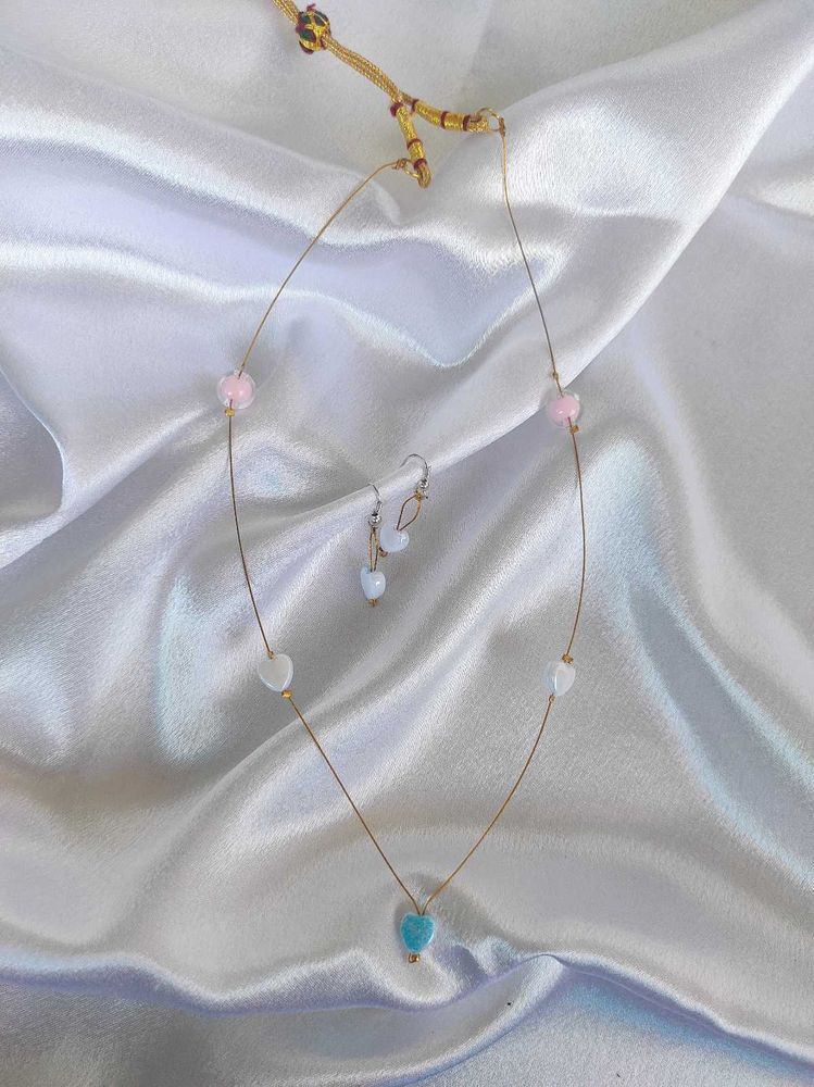 Kids Invisible Necklace With Earring