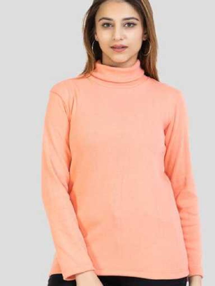 Peach Turtleneck Top (free delivery)