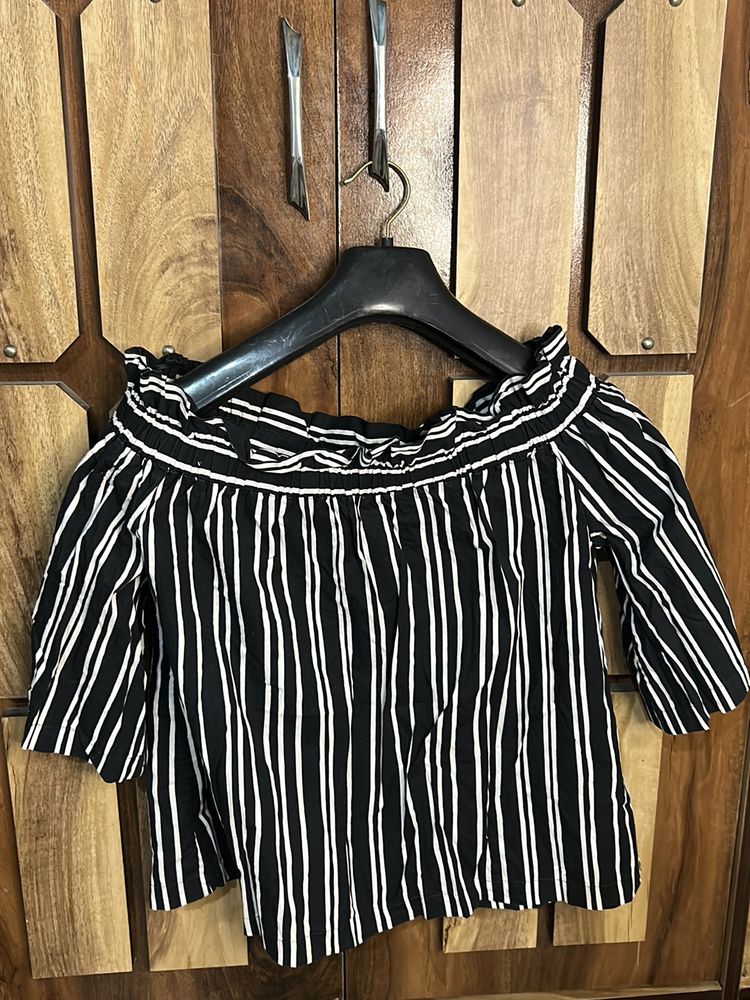 Black Off Shoulder Top