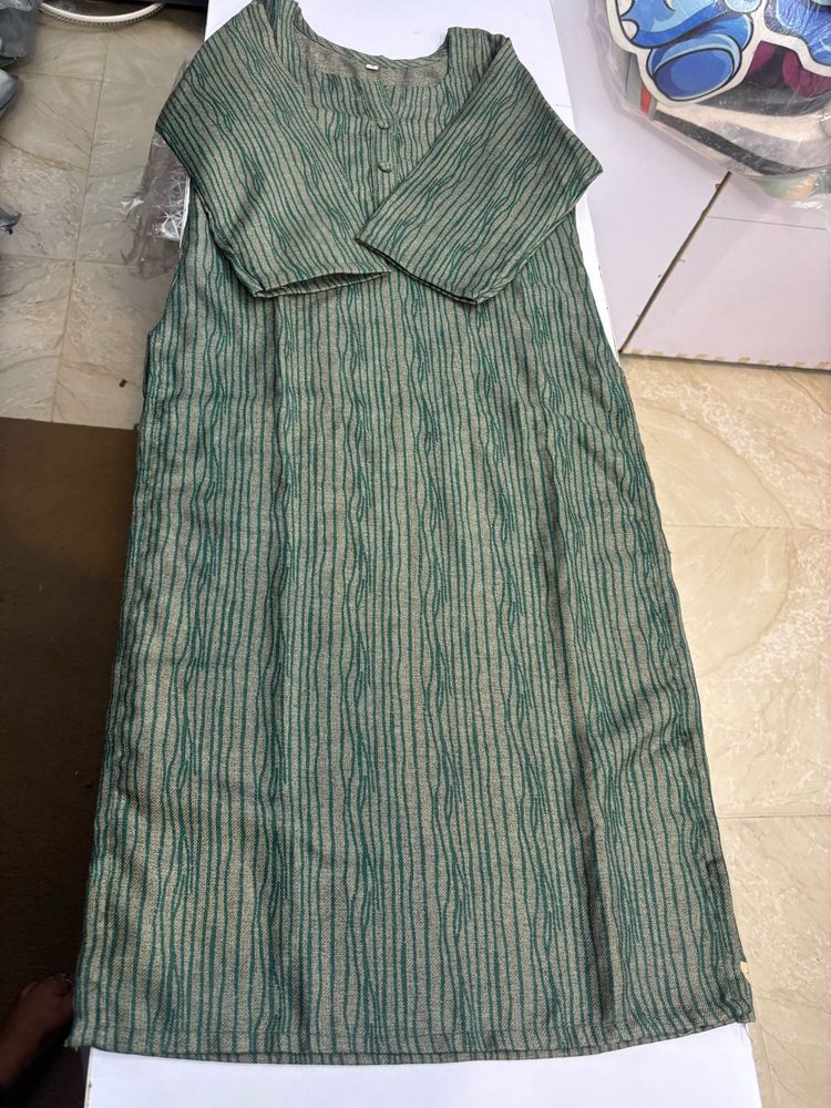 Striped Green Kurta