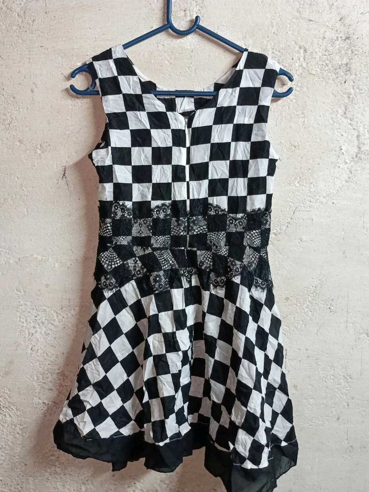 Girls Fashion Top Mini Dress Sleeveless Multicolou