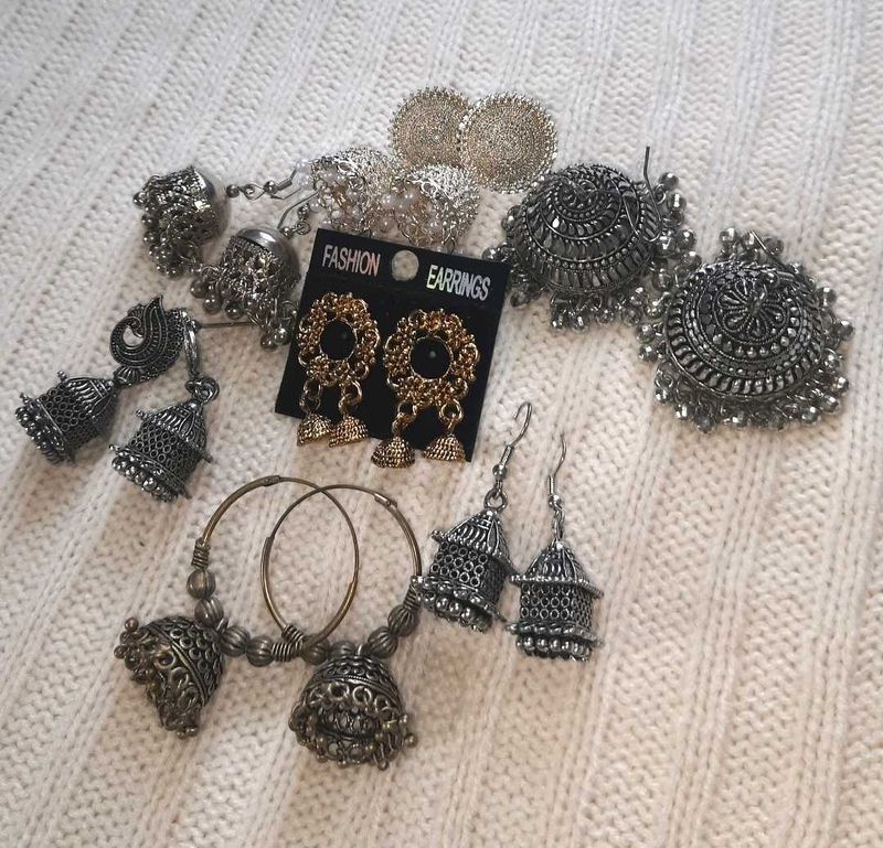 “Women’s Earrings Combo – Multiple Pairs” set of 7